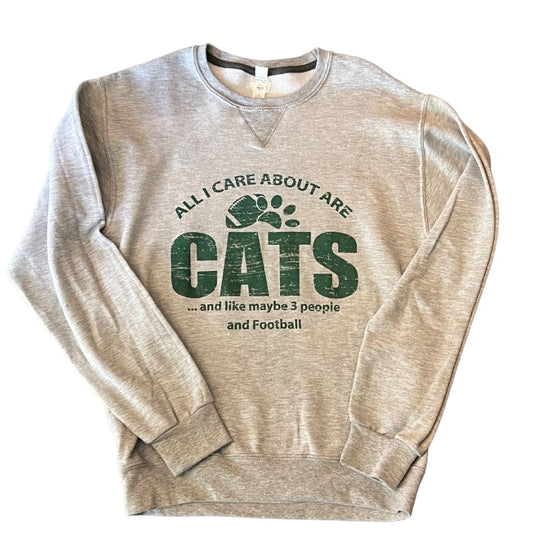 All I love...Cats/Football Crewneck