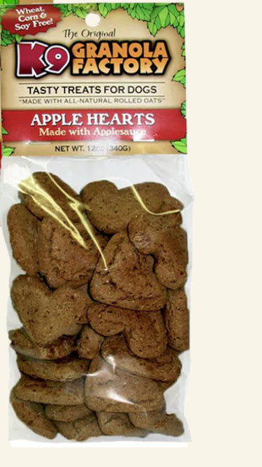 Mini Low Fat Apple Hearts Dog Treats