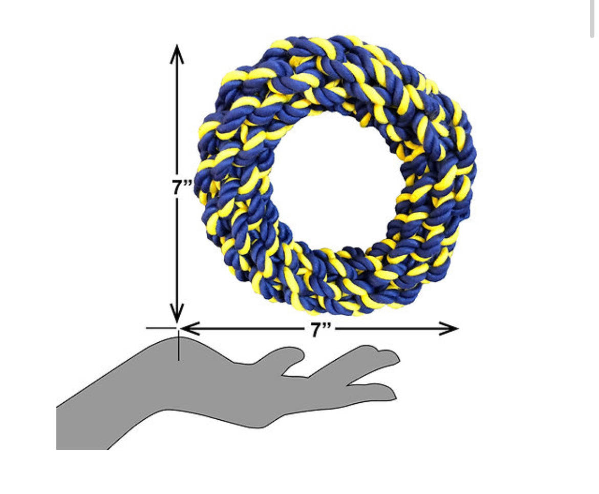 Medium Braided Rope 7" Ring
