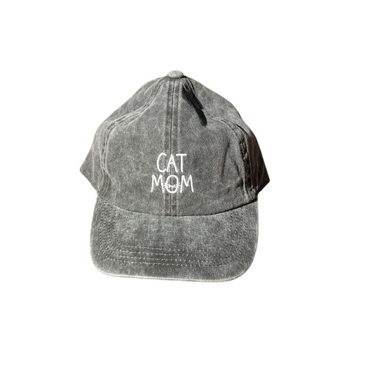 Grey Denim Cat Mom