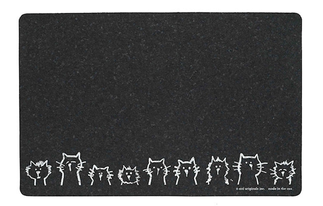 Pet Placemat | Recycled Rubber Cats in Row