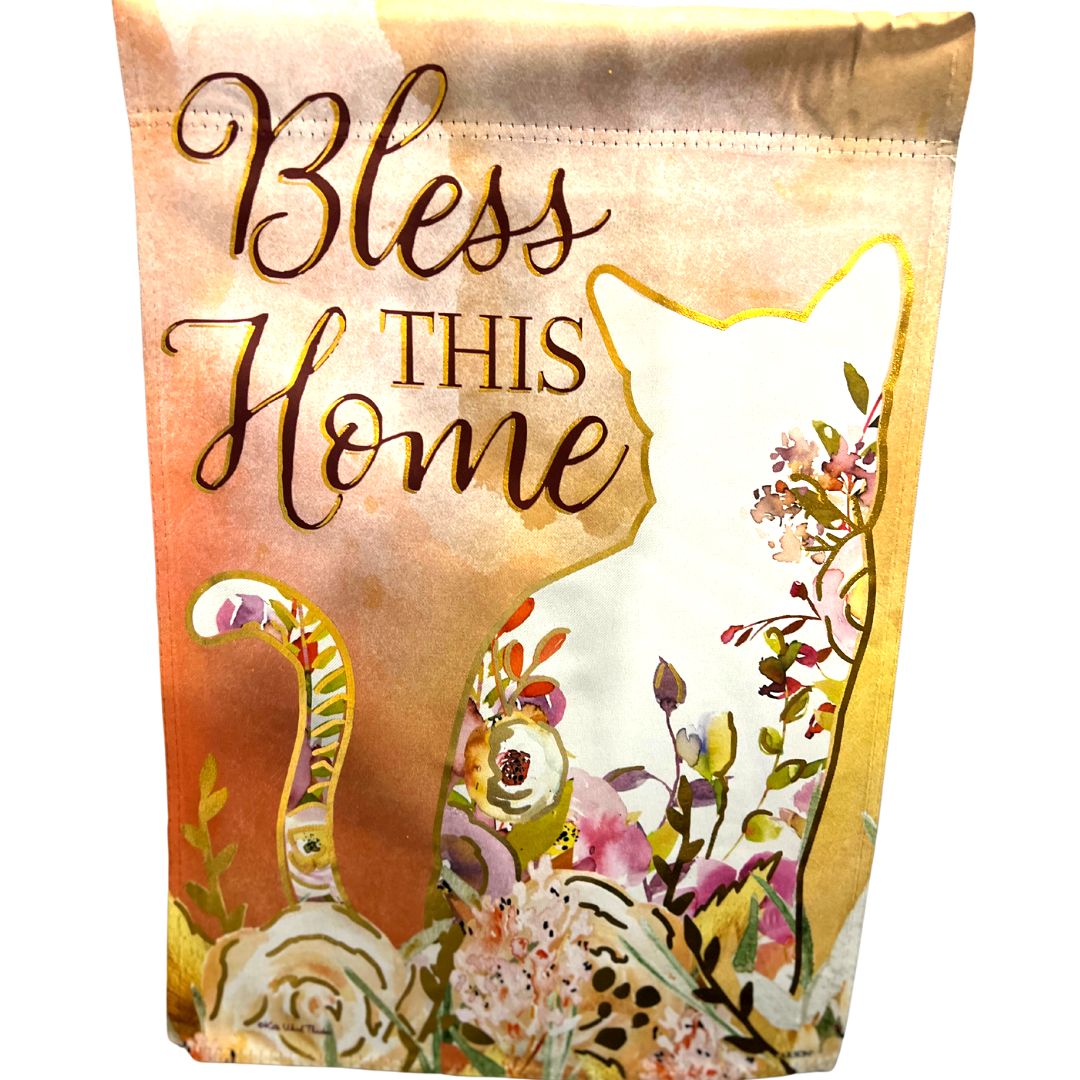 Bless Total Bless this house - CAT- Flag – The Total Animal