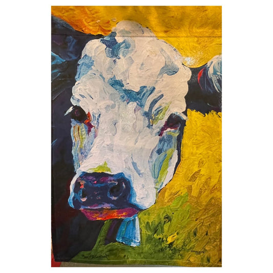 Cow Watercolor Flag