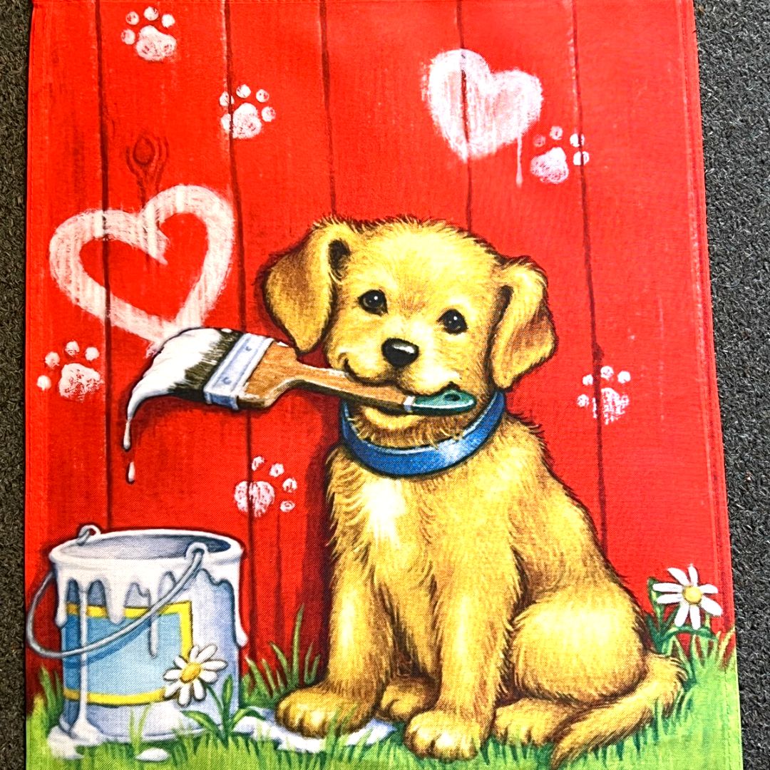 Puppy Heart Flag